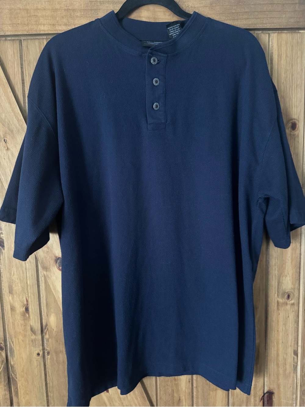 anchor blue Navy Short-Sleeve Henley Tee